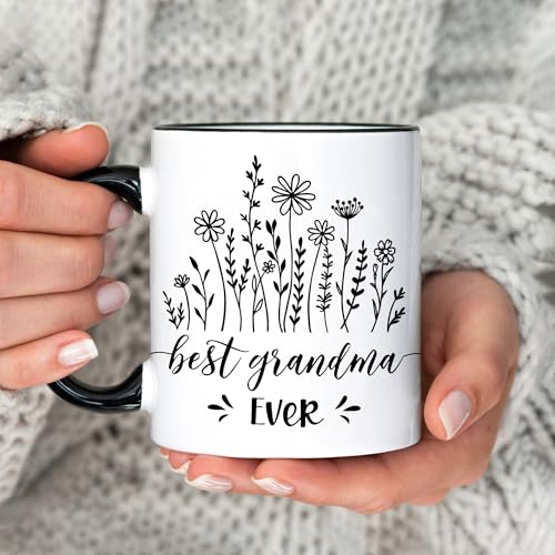 Hyturtle Best Grandma Ever Mug 11oz – Perfect Cup Gifts For Grandma On Birthday, Mother's Day, or Christmas – A Heartfelt Keepsake Coffee Cup from Grandkids to Celebrate Her Unconditional Love