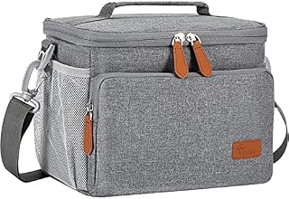 Voova Insulated Lunch Bag for Men Women for Work, 10L 12 Cans Thermal Picnic Soft Cooler Box with Shoulder Strap, Leak-Proof Small Cool Tote for Adult kid Boy Girl for Travel Camping School Work
