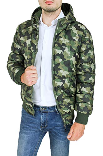 Doudoune homme hiver camouflage vert pour affronter le froid
