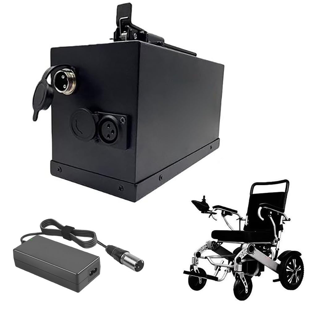 24V 13Ah 6,6Ah 16Ah 24Ah 20Ah Lithium-Batterien, 24V Rollstuhl-Akku mit Ladegerät, 24-Volt-Akku für Elektromobile (150W-720W Motorkits)
