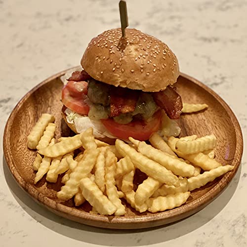 Wrightmart Handcrafted Acacia Wood Plates - Set Of 4, Versatile Tableware For Dining - 10" Diameter #TOP1