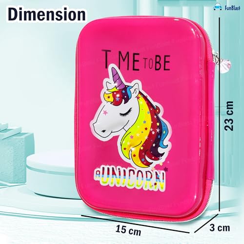 Image of FunBlast Pencil Pouch for Girls Stylish, Pen Case for Girls, Pencil Pouch - Pencil Pouches for Kids, Pencil Case for Girl, Unicorn Pencil Pouches for Girl
