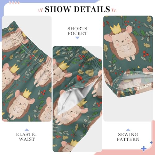 ZZXXB Princess Hedgehog Boys Long Pants Soft Trousers Elastic Waist Kids Lounge Bottoms with Pockets S-XL4