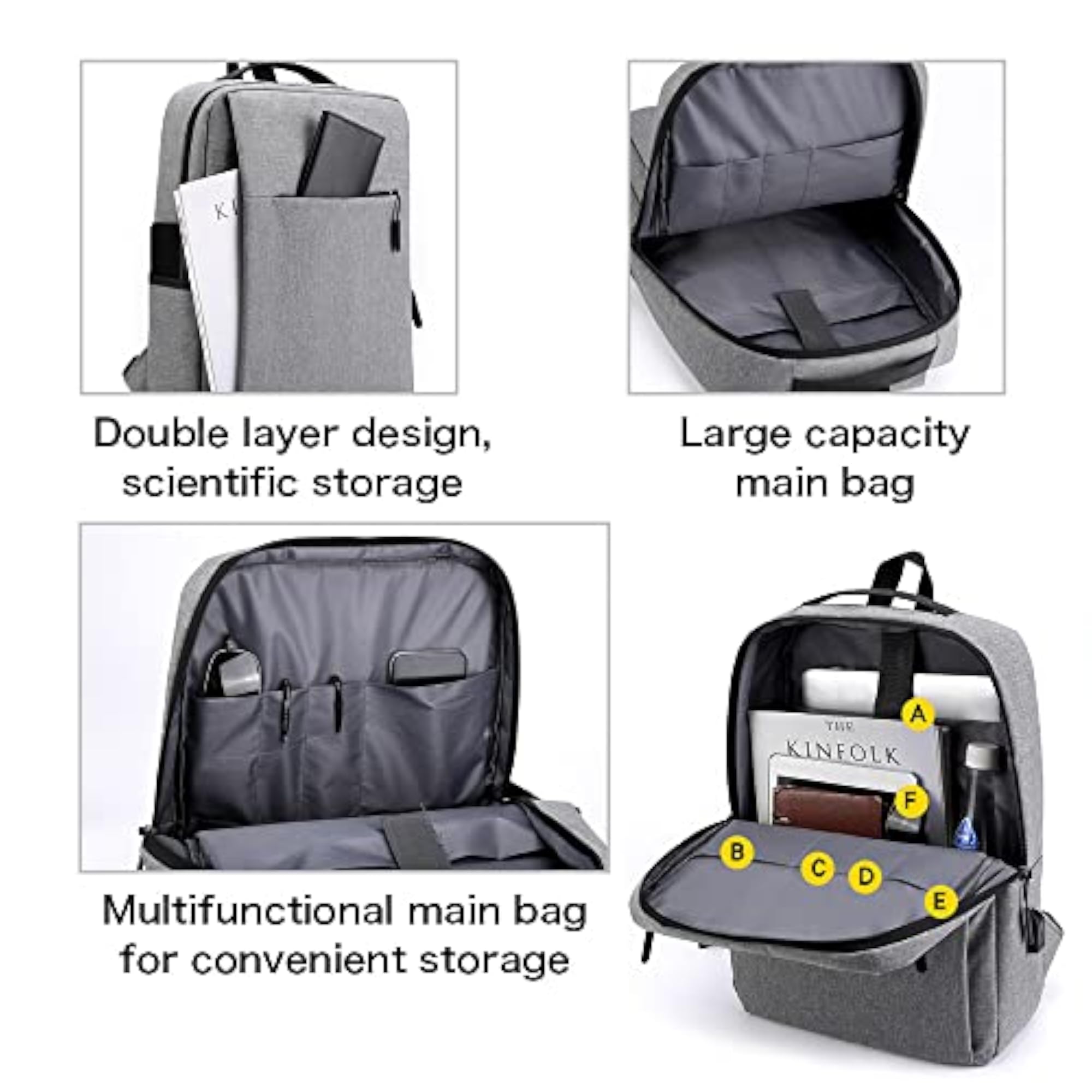 Lightweight Travel Laptop Bag with USB Port