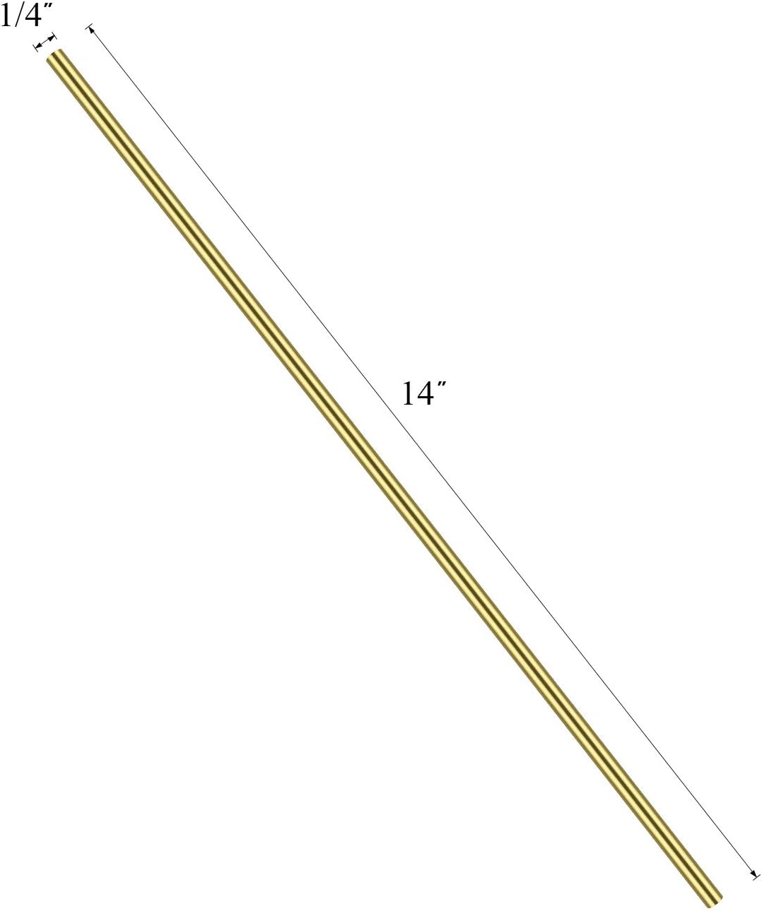 Promo Discount Up To 70% Off 1/4 Inch Brass Round Rod, Favordrory 2PCS Brass Round Rods Lathe Bar Stock, 1/4 Inch in Diameter 14 Inch in Length
