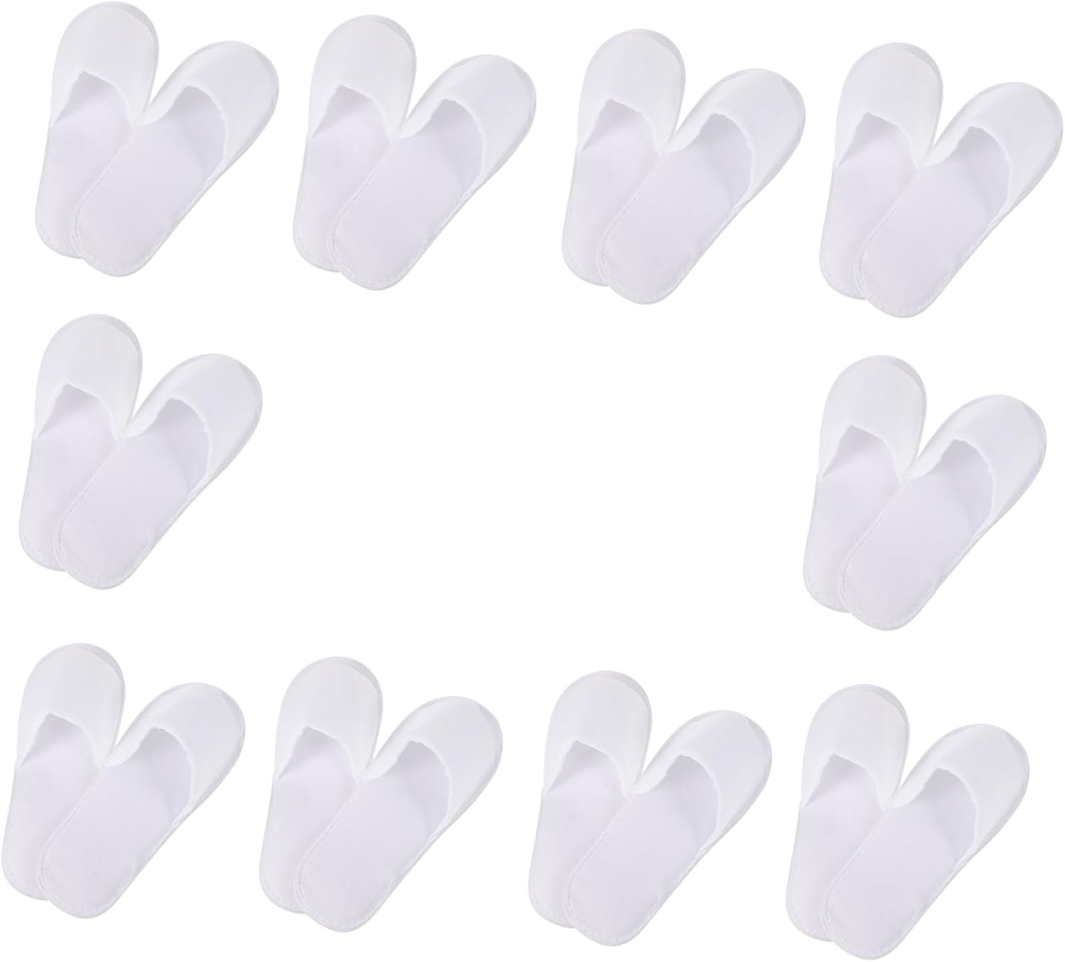MERRYHAPY 10pairs Disposable Hotel Guest Slippers for Indoor Use Comfortable Open-toe Home Slippers for Guests Spas and Travel