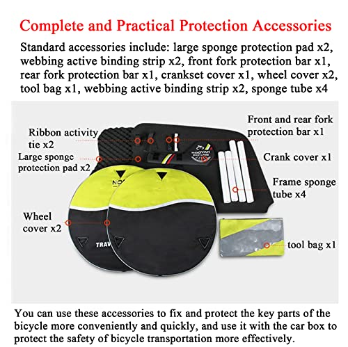 Riyifer Hardshell Bike Travel Case, Bike Travel Bag With Tsa Customs Lock Waterproof Eva Bicycle Transport Bag For 700C Road Bikes Or 26" 27.5" 29" Mtb,Blue,230L #TOP5