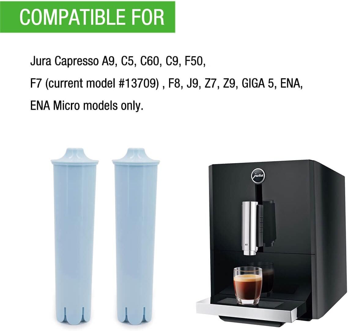PUREUP Replacement for Jura® Water Filter, Compatible with Claris Blue Capresso® Clearyl Coffee Water Filter, 4 pack: Home & Kitchen