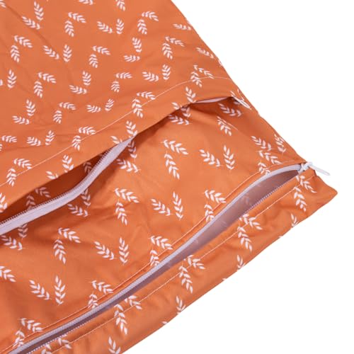 Image of Babygoal Wet Dry Bags for Baby Cloth Diapers, Washable Travel Bags, Beach, Pool, Gym Bag for Swimsuits & Wet Clothes with Two Zippered Pockets 3 Pack, 3LN15