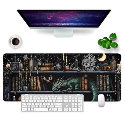 Accessoires de bureau grand format 80x30 cm antidérapant avec illustration Livres magiques 2