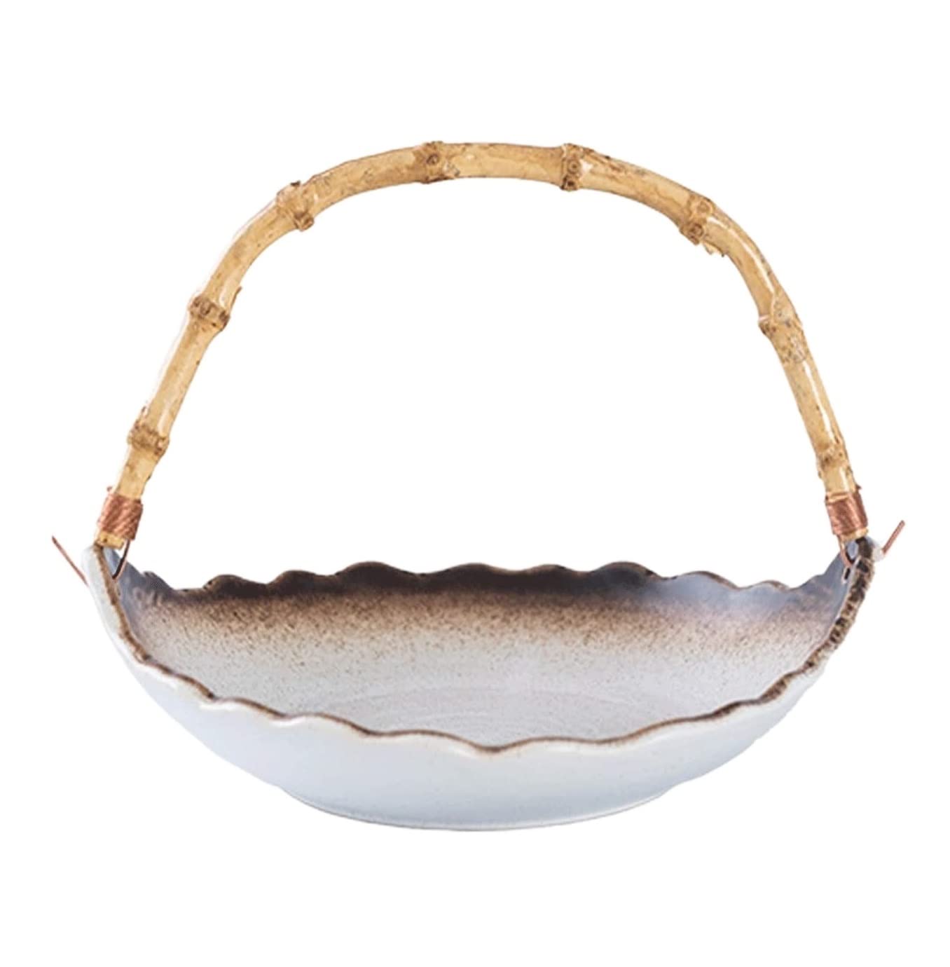ZTCHSENZT Fruit Bowl Fruit Dish Ceramic Fruit Bowl for Storing Organizing Vegetables Fruit Basket for Counter Or Hanging Fruit Basket for Kitchen Counter Fruit Holder,A-24.5 * 16cm