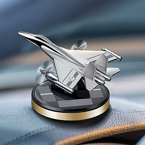 Image of Warplane Car Air Freshener | Rotating Solar Car Freshener, Airplane Car Perfume, Propeller Design, Long-Lasting Fragrance