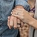 QALO Women's Rubber Silicone Ring, Eva Shockey Stackable Bead, Rubber Wedding Ring for Women, Breathable, Durable Engagement Silicone Band, 4mm Wide 2.5mm Thick, Sand, Size 6