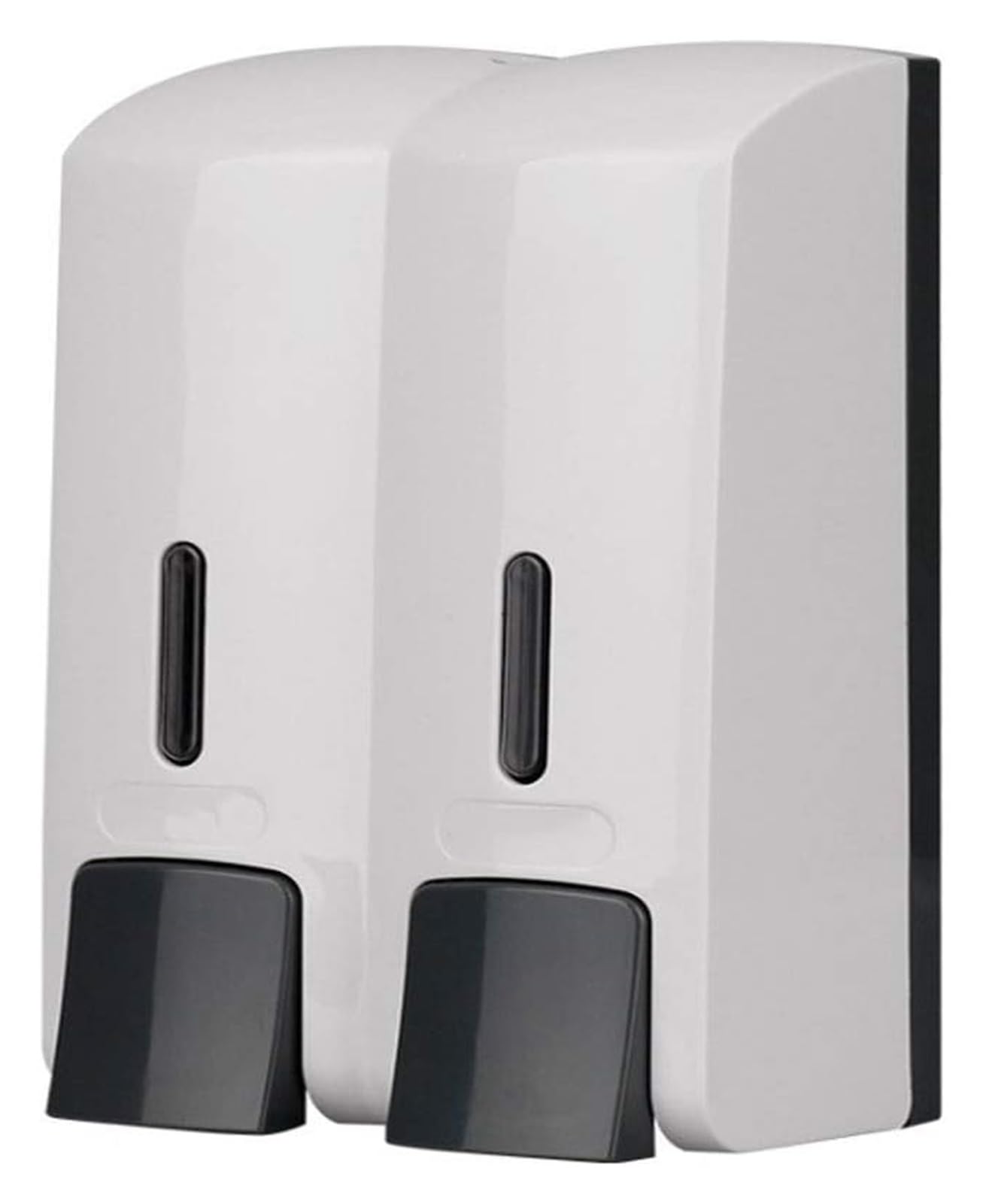 Wall Mounted Liquid Container, Manual Wall Mounted Soap Dispenser 1pcs Shampoo Shower Gel Kitchen Bath Hotel Multi 300ml(White,600ml)