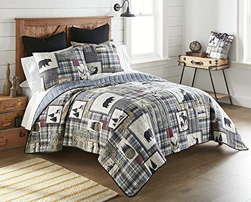 Donna Sharp Queen Bedding Set - 3 Piece - Forest Symbols Lodge Quilt Set With Queen Quilt And Two Standard Pillow Shams - Machine Washable #TOP4