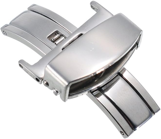 Watch Clasp 14mm Butterfly Deployment Buckle Stainless Steel Clasp Strap For Watch Bands