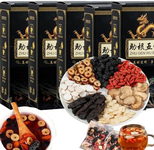 Ginseng & Mulberry Herbal Tea,Ginseng Six Treasure Tea,Ginsengs Five Treasures Teas Kidney Teas,7 Precious Ingredients Formula,Kidney Care TeaBags For Women And Men (2 Pack(50pcs - View #2