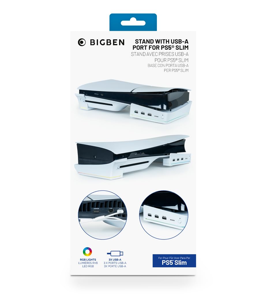 Stacja dokująca do ładowania i przesyłania danych Playstation 5 Slim, kompatybilna z konsolami cyfrowymi i dyskowymi - Nacon