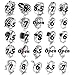IFKM 25PCS Vintage Silver Knuckle Rings Set for Women, Stackable Joint Finger Statement Rings Bohemian Retro Hollow Carved Midi, Boho Halloween Skeleton Skull Snake Heart Chunky Stacking Pack (Halloween Skull)