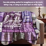 SECOGM Daughter Gifts from Mom, Daughter Birthday Gifts, Daughters Blanket from Mom Dad, Daughters Gift for Graduation Blanket(50x60in) - Image 5