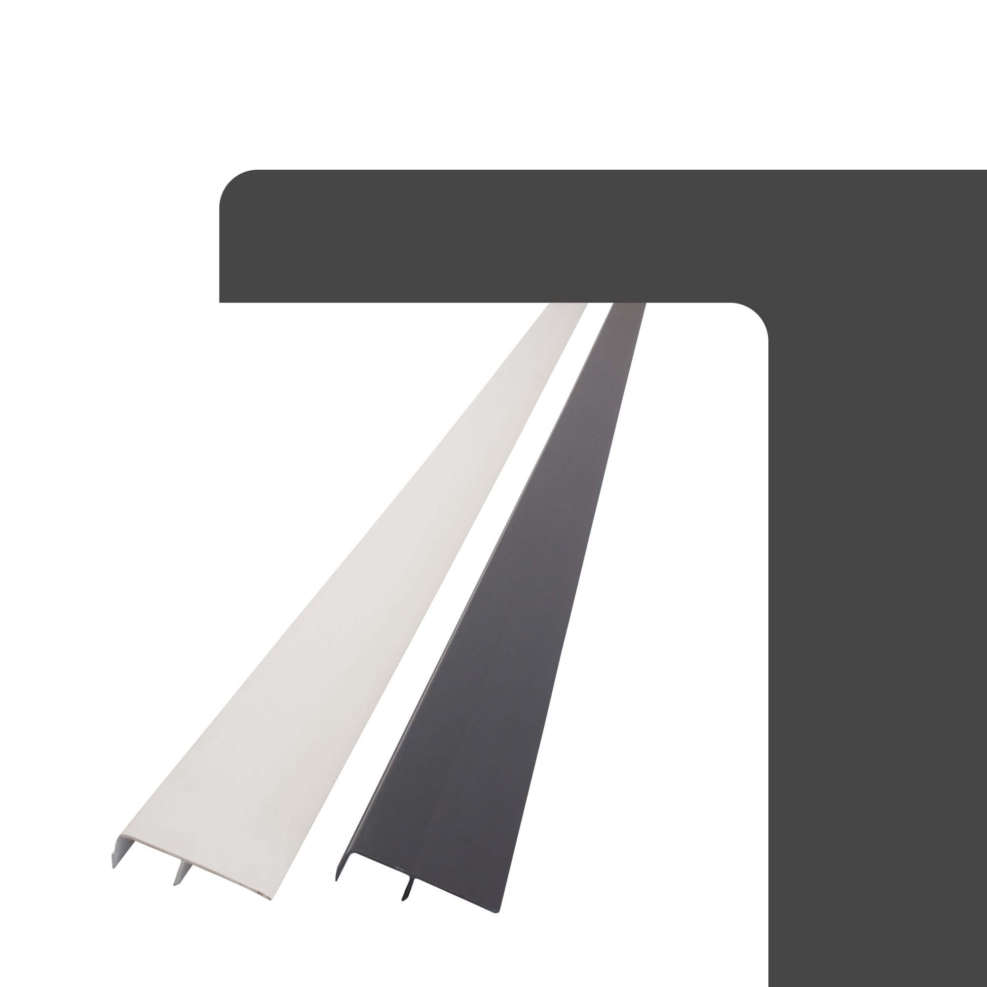 PROTEKTOR 5x Abdeckprofil Hart-PVC Drainage Sockel 250cm Anthrazit