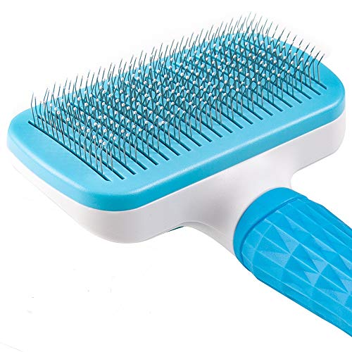 Aweyka Brosse Chiens Chats, Autonettoyante Brosse Poils Morts pour Chat Chien, Enlèvement Efficace jusqu'à 95% des Poils Morts et Poils Tomentose, adapté pour Les Chiens Chats Cheveux Courts et Longs Cover