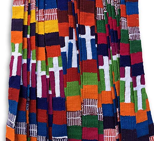 Colorful Traditional Belts, Multi Color with Cross Motifs, Handmade Hat Band, Wrap Around Self Tie, 1 x 45 Inches3