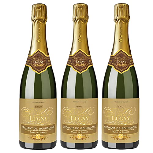 Cave de Lugny Crémant de Bourgogne Bdb Brut Schaumwein Frankreich (3 Flaschen) Cover