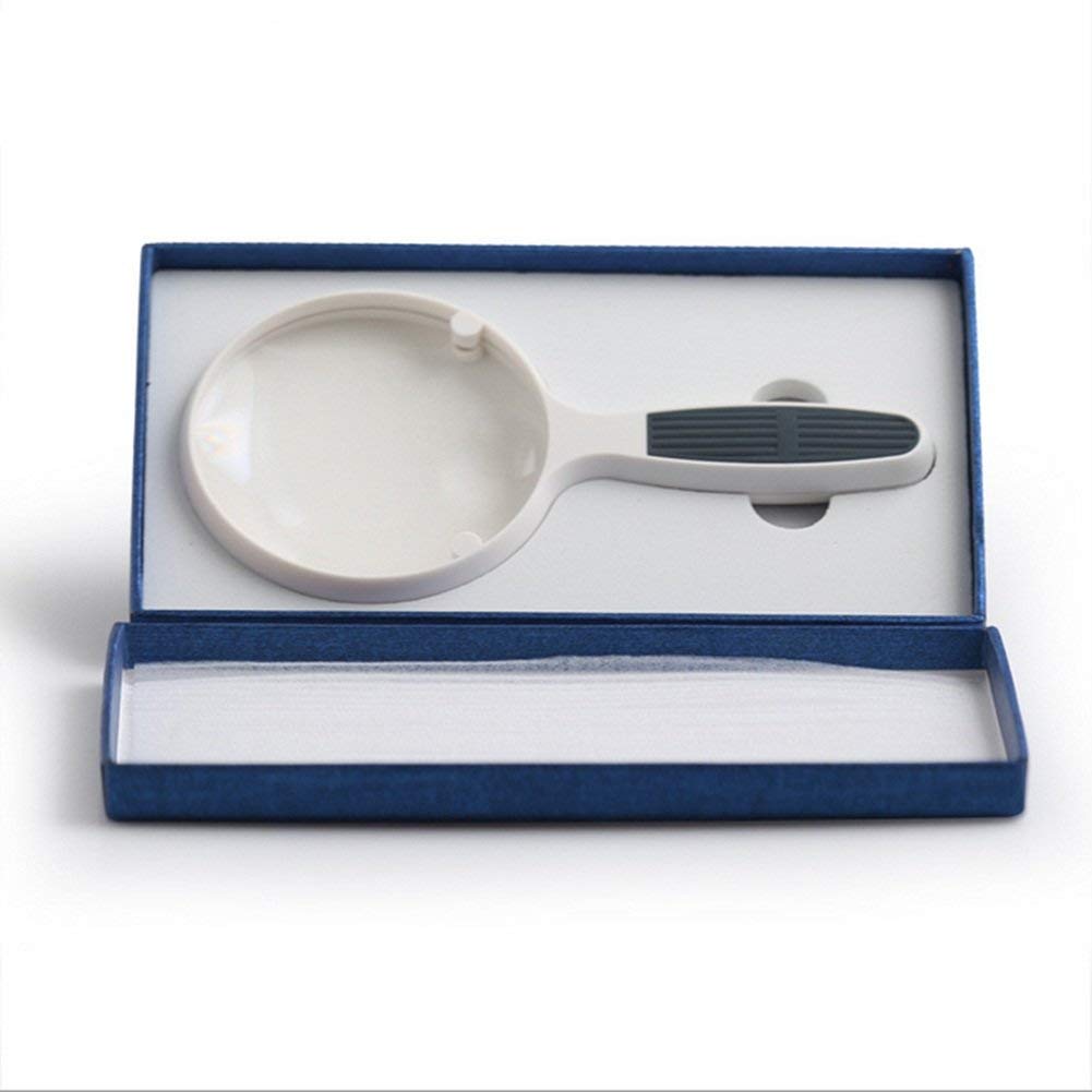 Lupas Lupa de monedas Lentes dobles Aumento 2.5X 4X Lupa de Mano para lectura para Personas mayores para identificación Manualidades Tallado