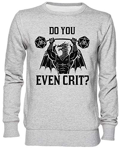 Sweat-shirt Ancient Swold Dragon jersey unisexe pull gris taille L Do You Even Crit