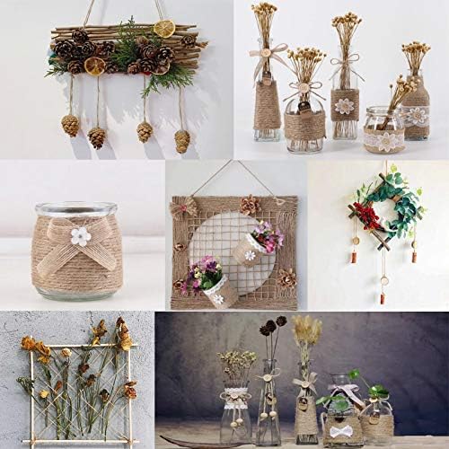 AUERVO 100M Natural Jute Twine, 3 Ply Garden String Brown Twine For DIY Crafts Decoration Gift Wrapping Bundling Gardening