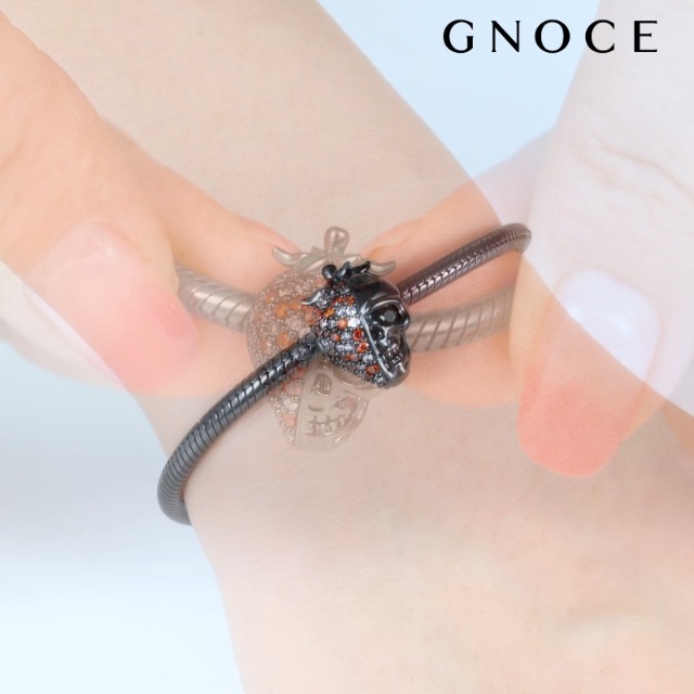 GNOCE Strawberry Skull Charm – Sterling Silver Bead With Cubic Zirconia For Bracelets/Necklaces - View #12