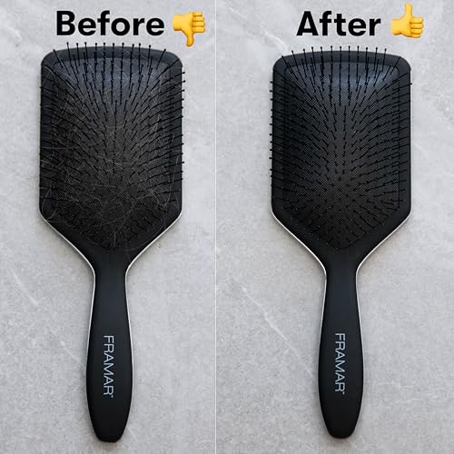 FRAMAR Premium Hair Brush Cleaner Tool – Hairbrush Cleaner Tool, Brush Cleaner Tool for All Types, Comb Cleaner – 2 in 1 Design Removes Hair & Build up Instantly – Pink - Image 4