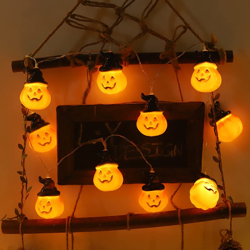 JorunbOutdoor Pumpkin Lights,3Meter Pumpkin String Lights with 20 Pack Jack O Lantern Pumpkin Lights Orange Halloween Lights for Outdoor & Indoor Patio Halloween Decorations