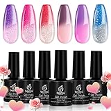 Beetles Gel Nail Polish Set - 6 Pcs Temperature...