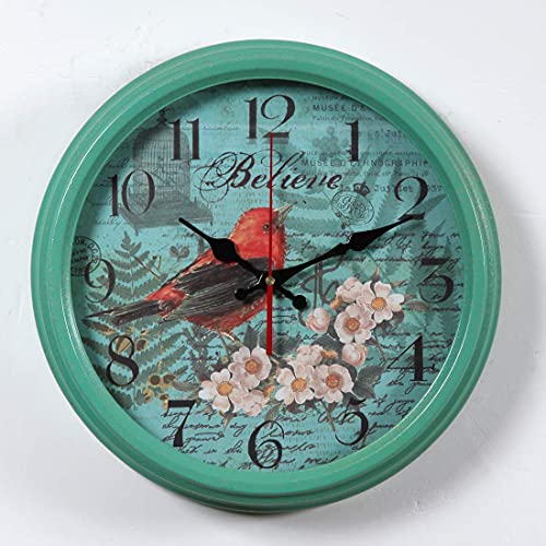 Horloge murale cuisine et salon grand format chic en fer forgé noir