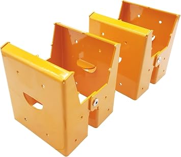Set of 2 Steel Sawhorse Brackets Saw Steel Support Bracke for Use with 1.740CM 2x3.790CM Lumber, Construction Tools for Carpenter, Contractors , Capacity, Heavy Duty Brackets, Yellow