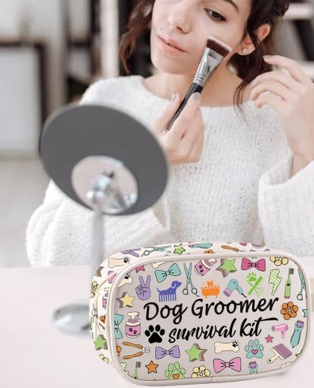 TSOTMO Dog Groomer Gift Hair Stylist Pet Grooming Makeup Bag Dog Groomer Survival Kit Cosmetic Bag for Animal Hairdresser Gift (Dog Groomer Bag) - Image 3