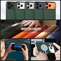SHIELDON Lederhülle für iPhone 18 Pro Max/iPhone 17 Pro Max 6,9", Nachtgrün – Ansicht 9