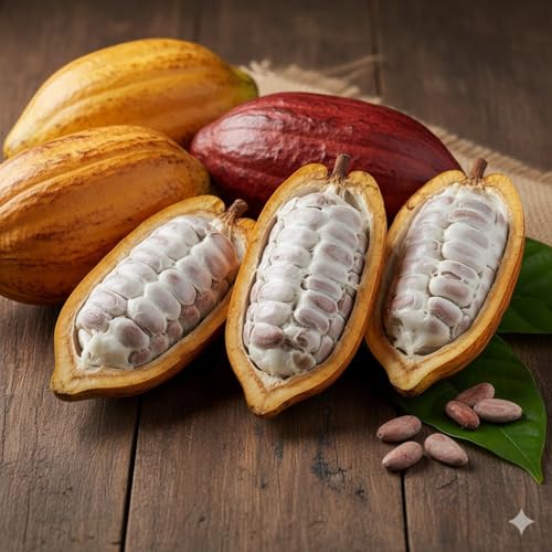 Image of Kerala Coco Premium Raw Cocoa Beans, 1 kg Pack, Natural Baking Chocolate for Homemade Chocolate Making, Nibs Preparation | Fermented and sundried
