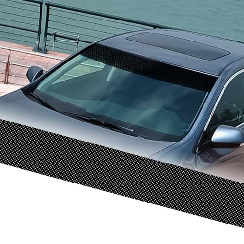 Image of Universal Front Rear Windshield Window Banner Vinyl Decal Transparent Window Sticker Car Window Body Trunk Headlight Decoration Sticker Black