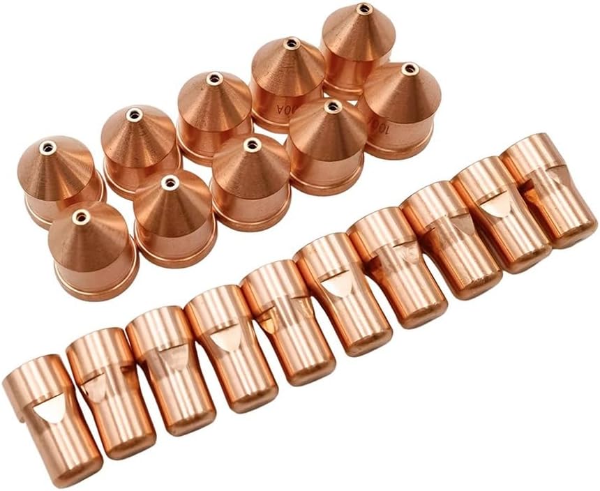 plasma cutter accessories IPX102 IPXM102 40-120A Air Cooled No HF Plasma Consumables 10pcs Electrode and Nozzle Manual Torch Machine Cutting