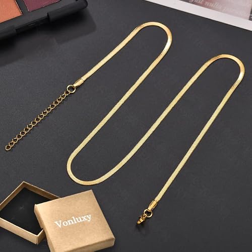 Gold Body Chains For Women Sexy Gold Waist Chain,Gold Herringbone Necklace For Women 18K Gold Plated Stainless Steel Belly Chain Body Jewelry As Waist Chain Necklace Bracelet Choker Anklet #TOP6