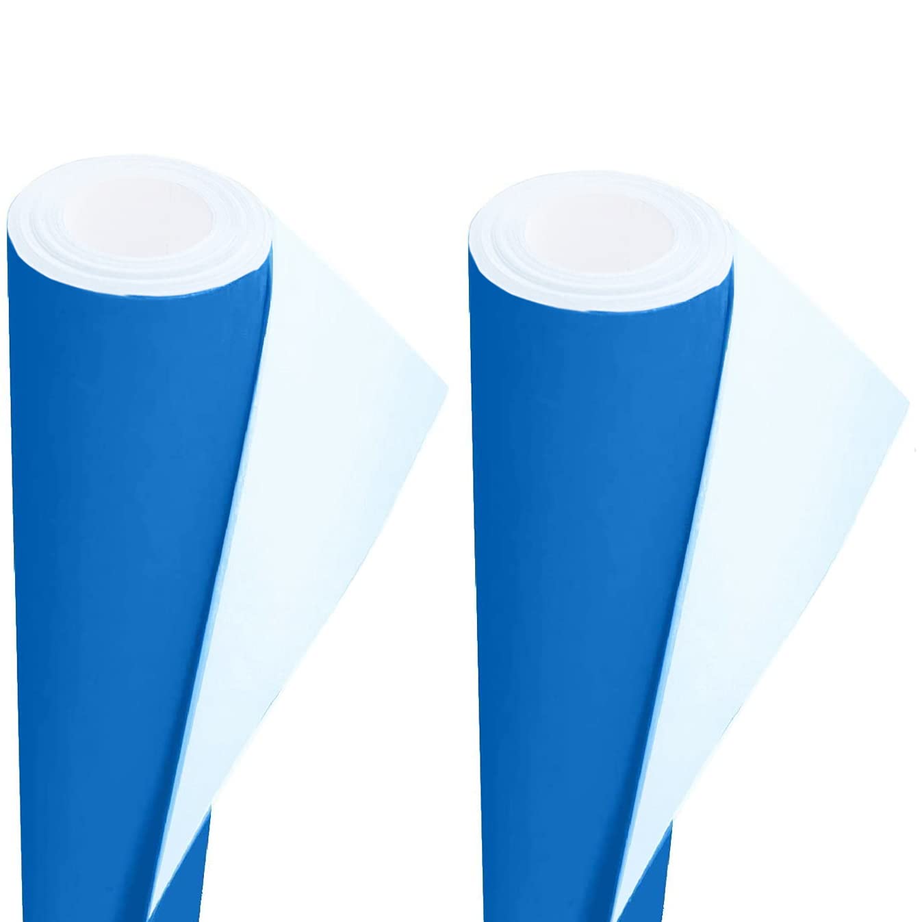 2 Rolls of Packing/Display Poster Paper Roll 3Ace Crafts – 10 m x 76 cm Ideal for Wrapping Wrap Birthday Gifts Drawing Table Runner Covering Parcel Backing School Board – Ultra Blue Colour — image 1