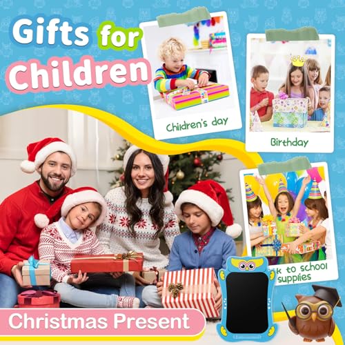 Genialba Owl Tableta de Dibujo LCD de 8,5 Pulgadas Pizarra para niños Juguetes educativos Regalos de cumpleaños de Navidad para niños de 2 3 4 5 6 años - imagen 7