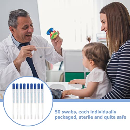 Healifty 7R0333NCC36114XJGYBRE1ZL 50 Sets Nasopharyngeal Nylon Tipped Specimen Flocked Swabs With Tubes Lid Lable Nasal Swab Sterile Nylon Flocking Tip Flocked Swab thumb #3