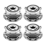 AutoShack Front & Rear Wheel Hub Bearing Assemblies with ABS Replacement for 2014-2023 Jeep Cherokee 4-PC