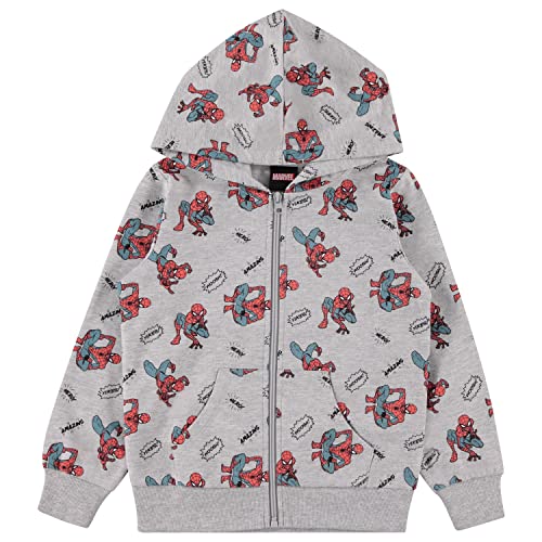 Marvel Boys Toddler Spiderman Hoodie - Spiderman, Ironman, Captain America & Hulk Toddler Boys Zip Hoodie Comics (Heather, 5T) #TOP30