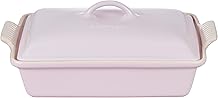 Le Creuset Stoneware Heritage Covered Rectangular Casserole, 4 qt. 12" x 9", Shallot