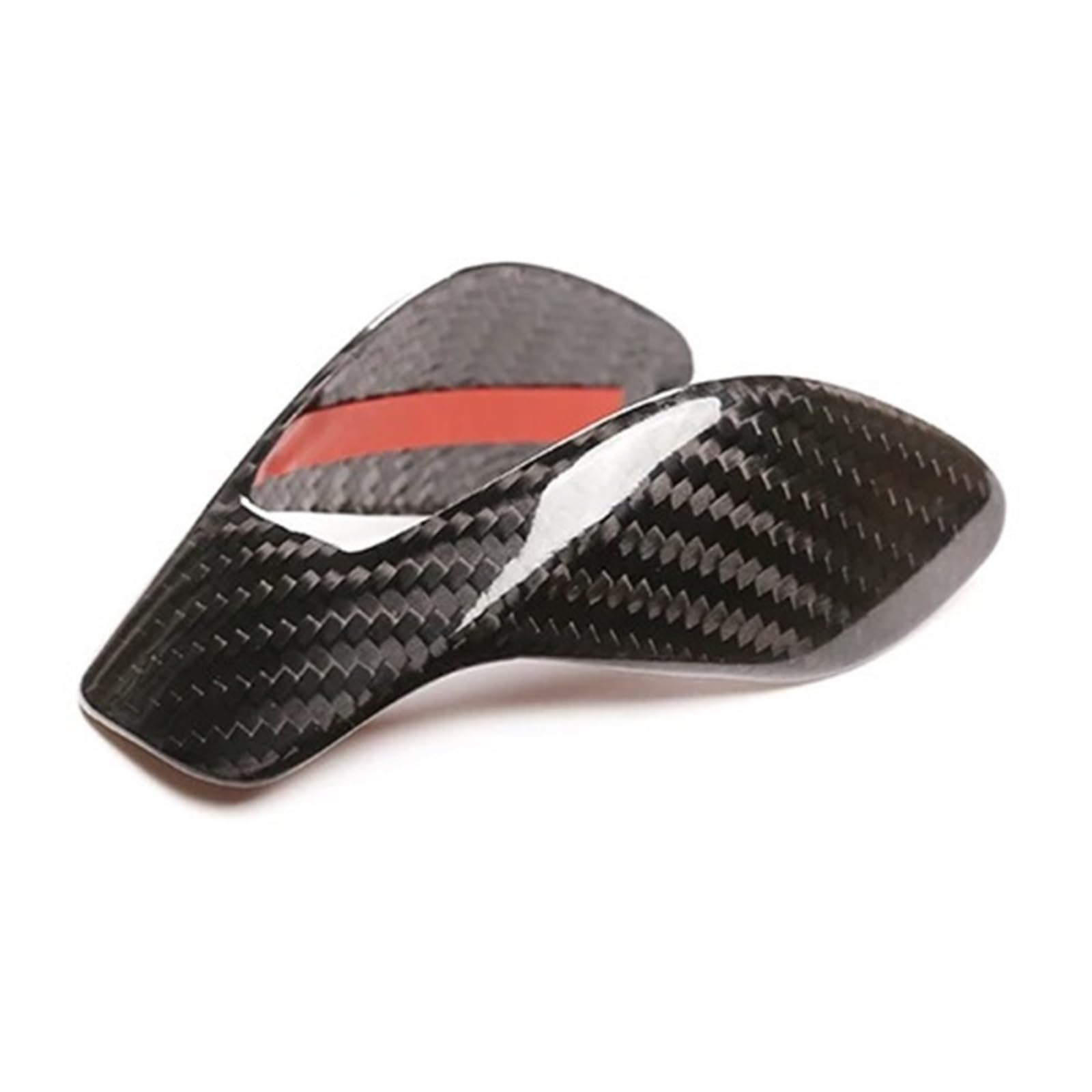 DWTNMEX Gear Shift Knob for Ecosport for S-MAX 2015-2018 Real Carbon Fiber Car Center Console Gear Shift Head Cover Sticker Accessories(Gear Cover)